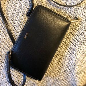 Lauren Ralph Lauren black leather purse